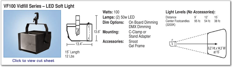 VF100 - Vidfil LED Soft Light