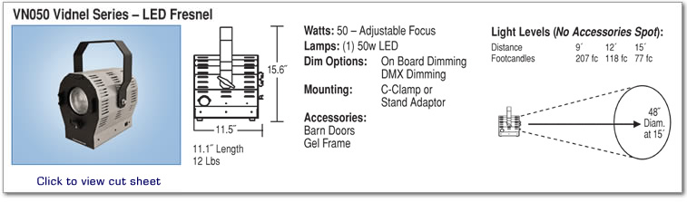 VN050 - Vidnel Series  LED Fresnel