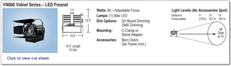 VN080 - Vidnel Series  LED Fresnel