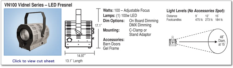 VN100 - Vidnel Series  LED Fresnel